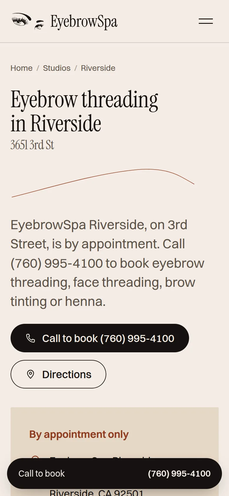 Riverside studio page on a phone